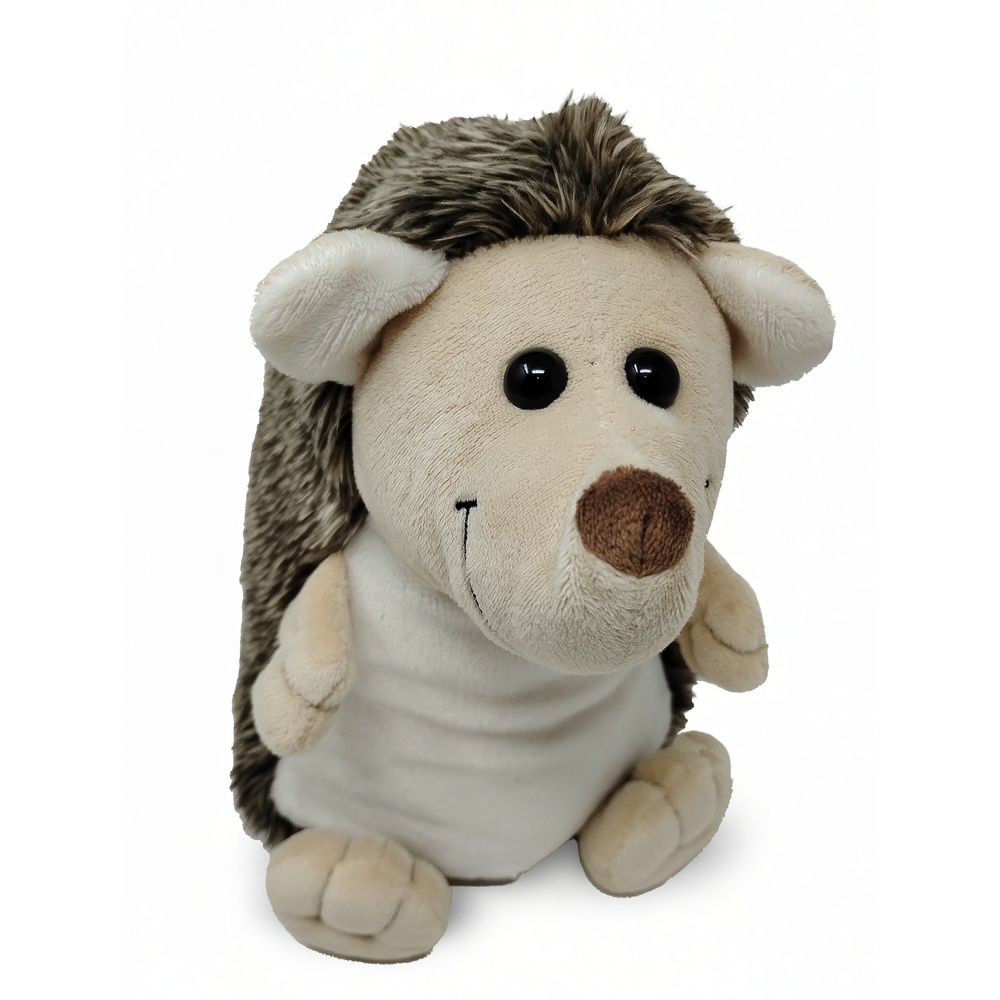 Woodland Hedgehog Plush Toy 8.5 Inch Faux Fur Soft Polyester Sitting Stuffed